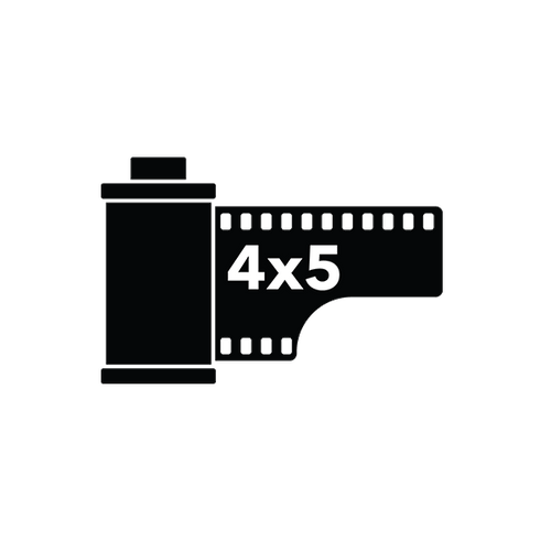 4x5 sheet film ready for processing at Old School Photo Lab
