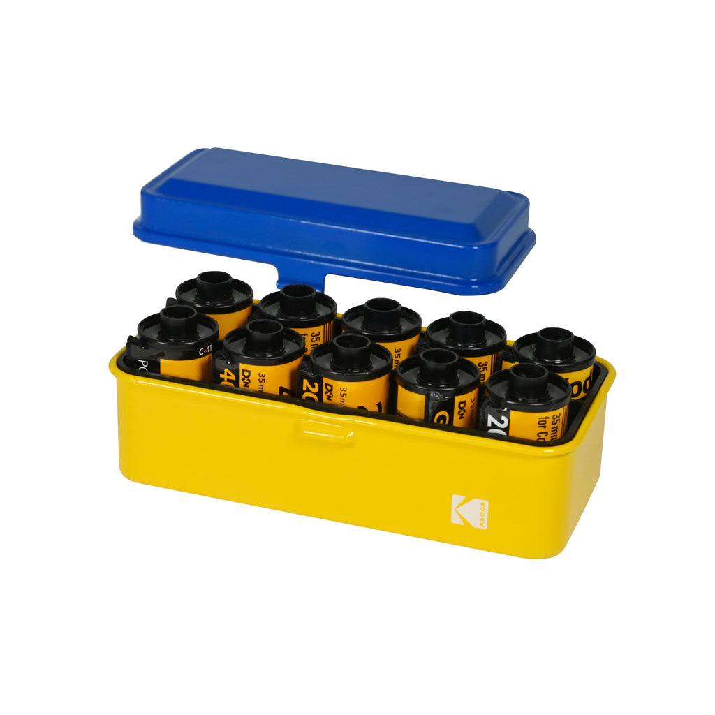 Kodak Steel 120/135 Film Case - Blue Lid / Yellow Body